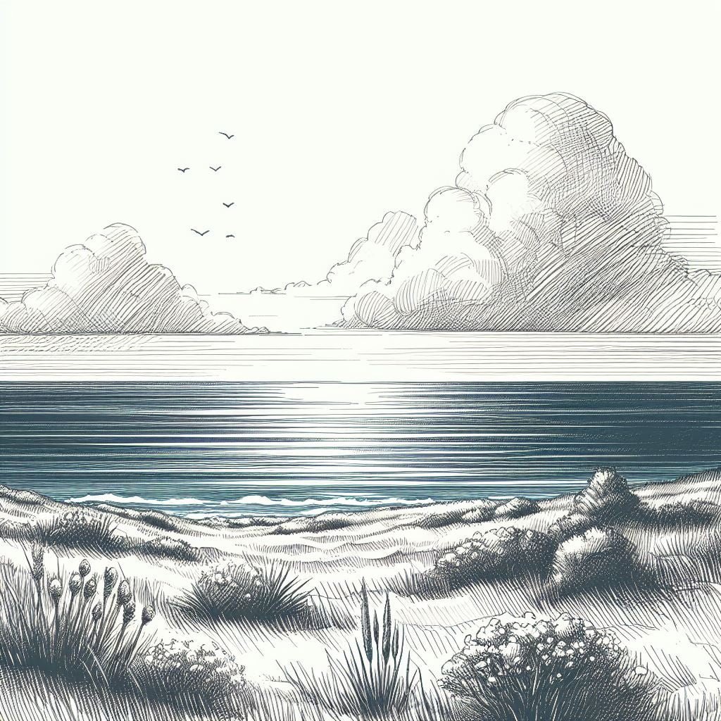 Horizonte de líneas rectas.