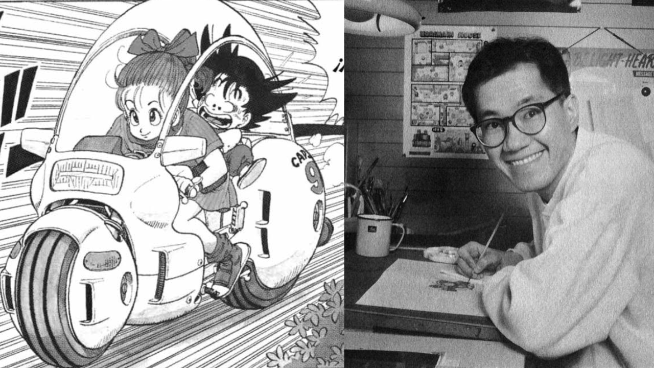Akira Toriyama y escena del primer tomo impreso de Dragon Ball