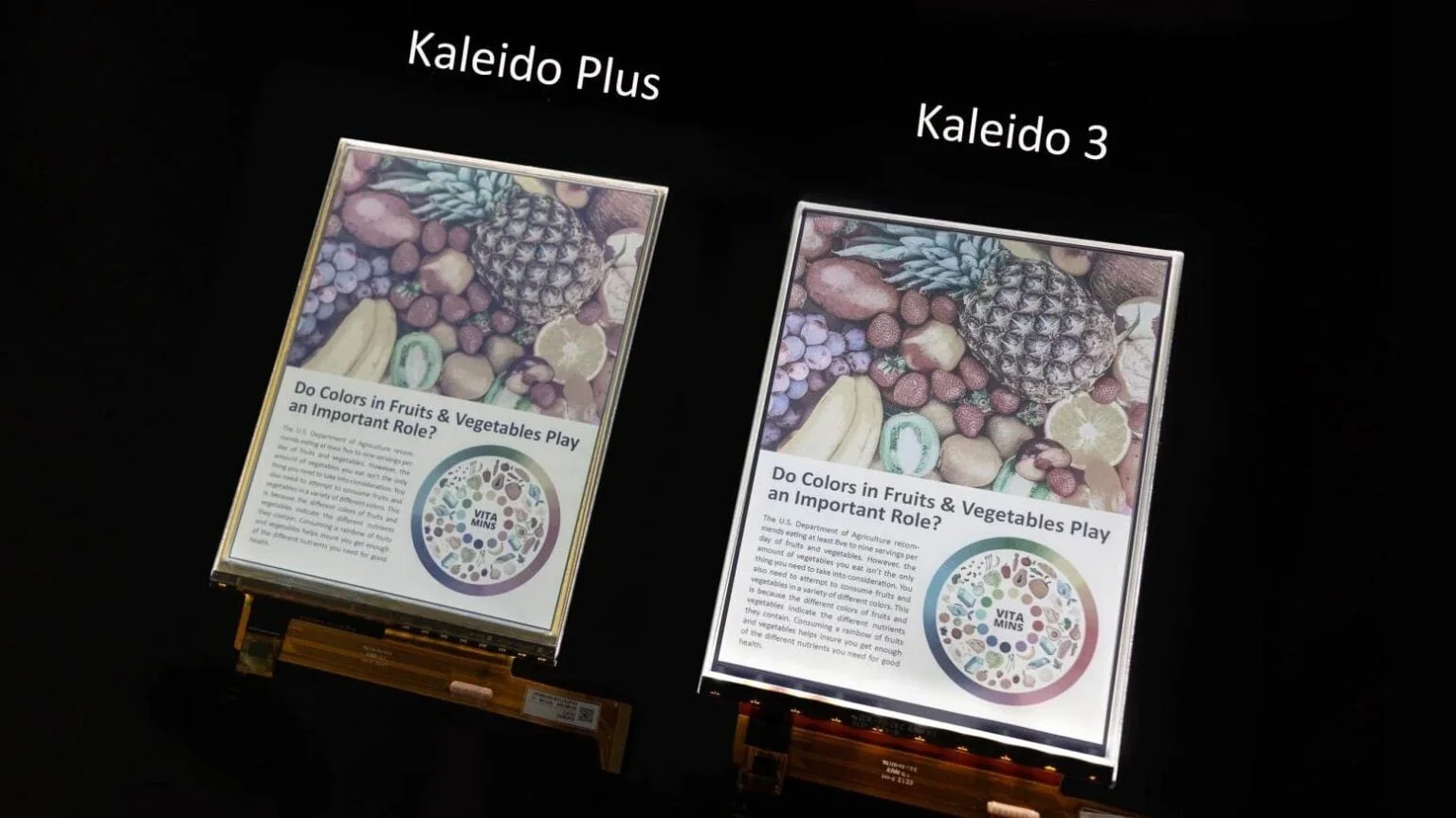 Kaleido 3, tinta electrónica
