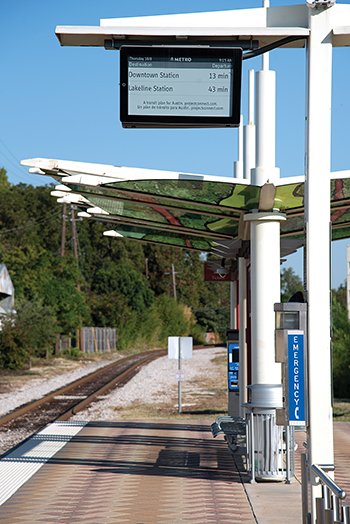 E-Ink en el Metro. Austin, Texas